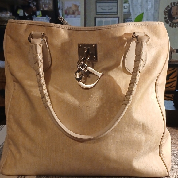 Elegant Cream Designer Tote Bag